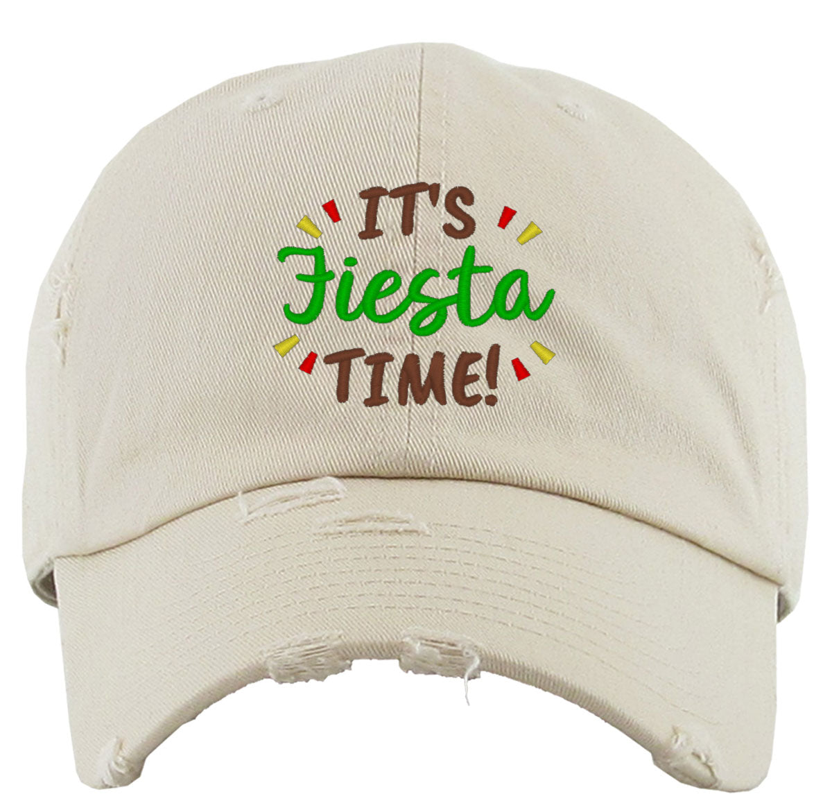 Mexico Symbols It's Fiesta Time Vintage Baseball Cap