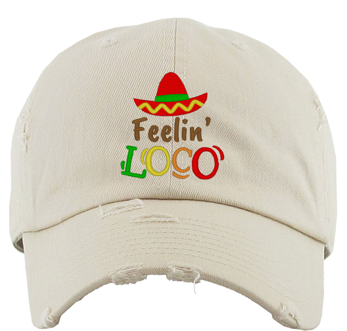 Mexico Symbols Feelin' Loco Vintage Baseball Cap