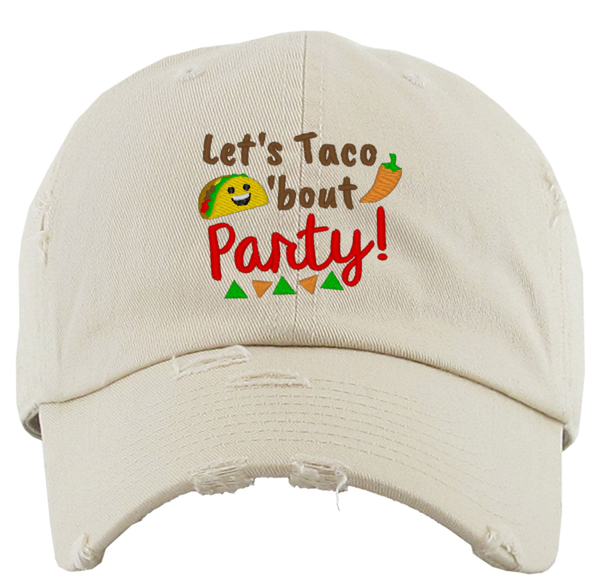Mexico Symbols Let's Taco About Party Vintage Baseball Cap