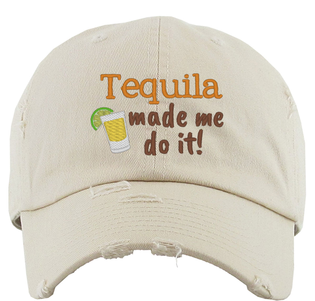 Mexico Symbols Tequila Made Me Do It Vintage Baseball Cap
