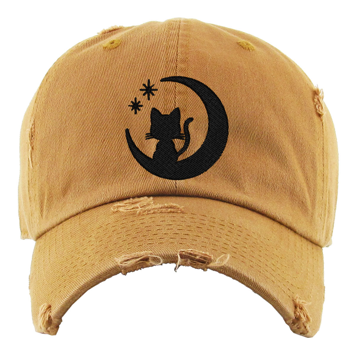 Cat Moon Vintage Baseball Cap