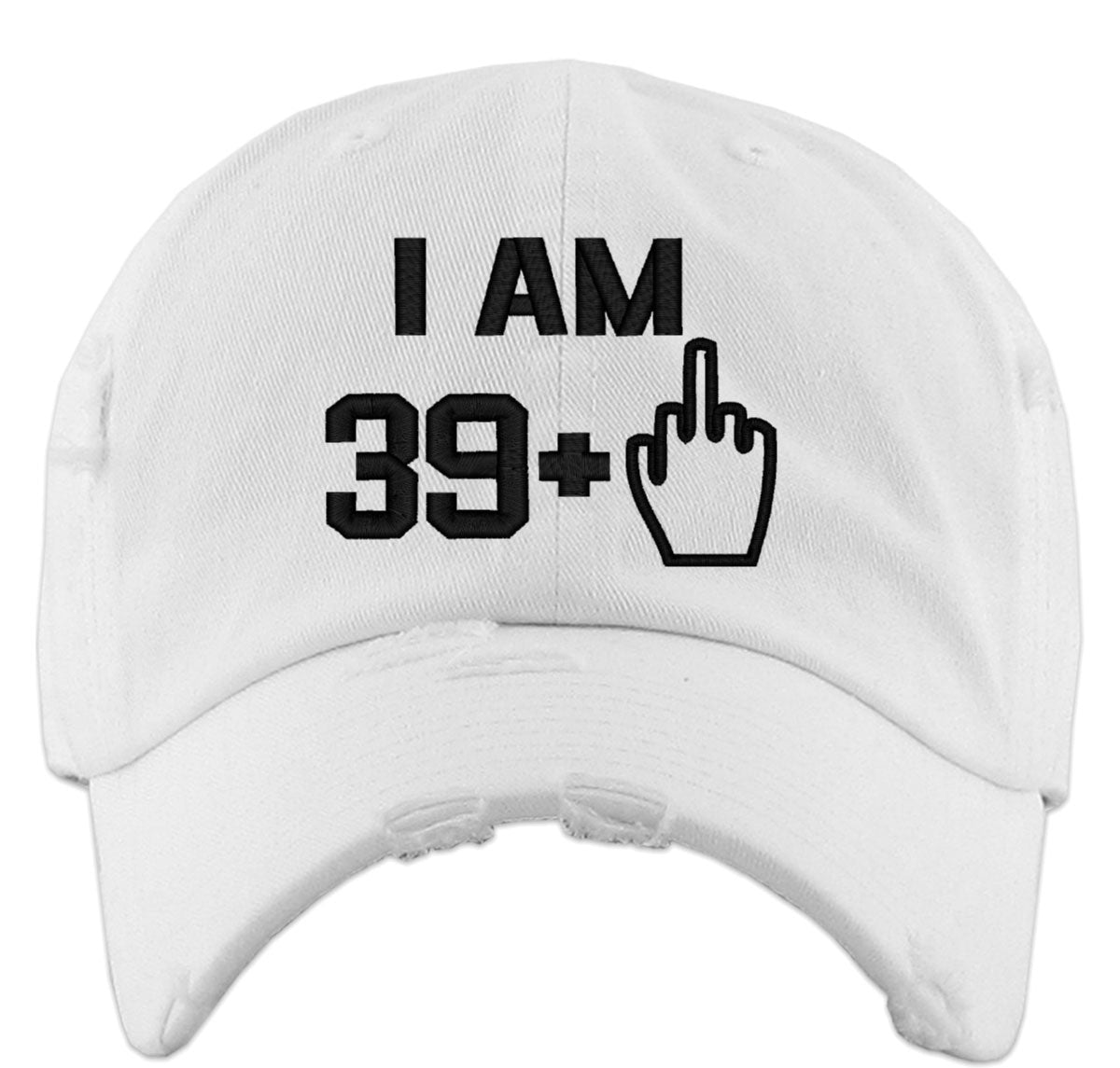 I Am 39 Plus 1 Middle Finger 40th Birthday Vintage Baseball Cap