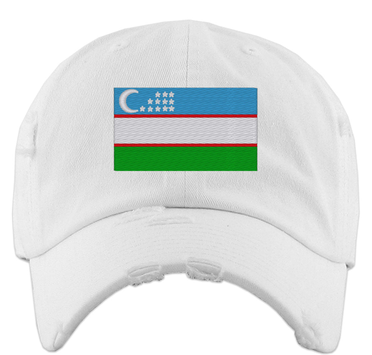 Uzbekistan Flag Vintage Baseball Cap