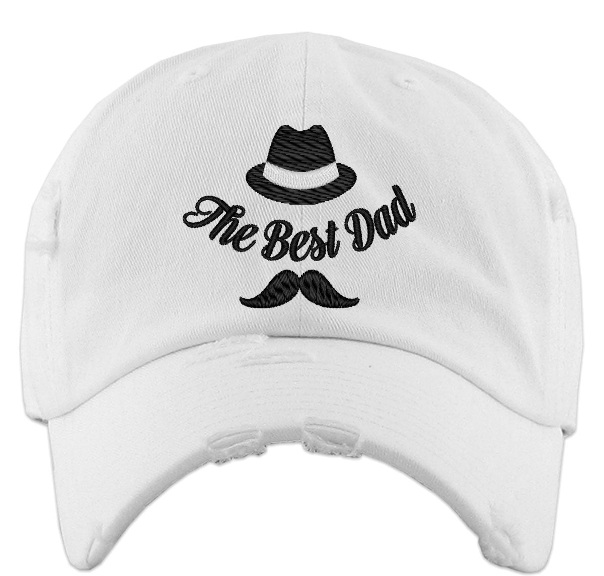 The Best Dad Hat and Mustache Father's Day Vintage Baseball Cap