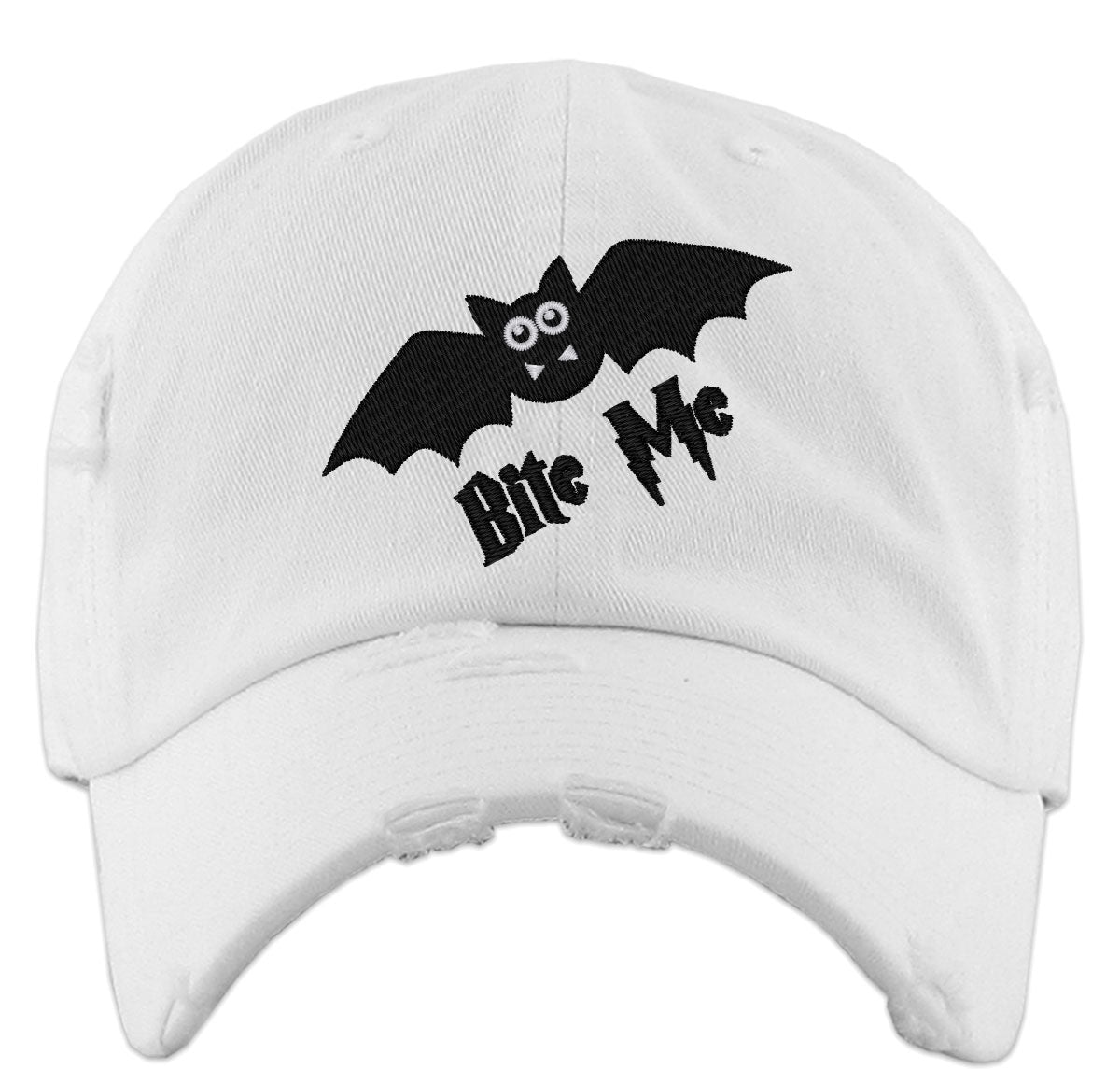 Bite Me Cute Bat Vintage Baseball Cap