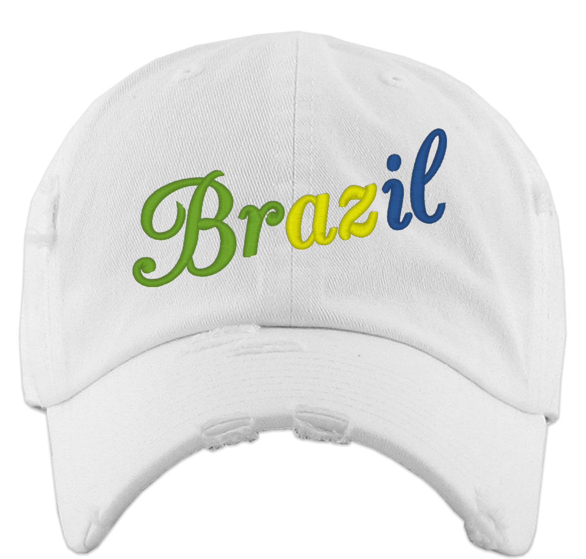 Brazil Script Vintage Baseball Cap