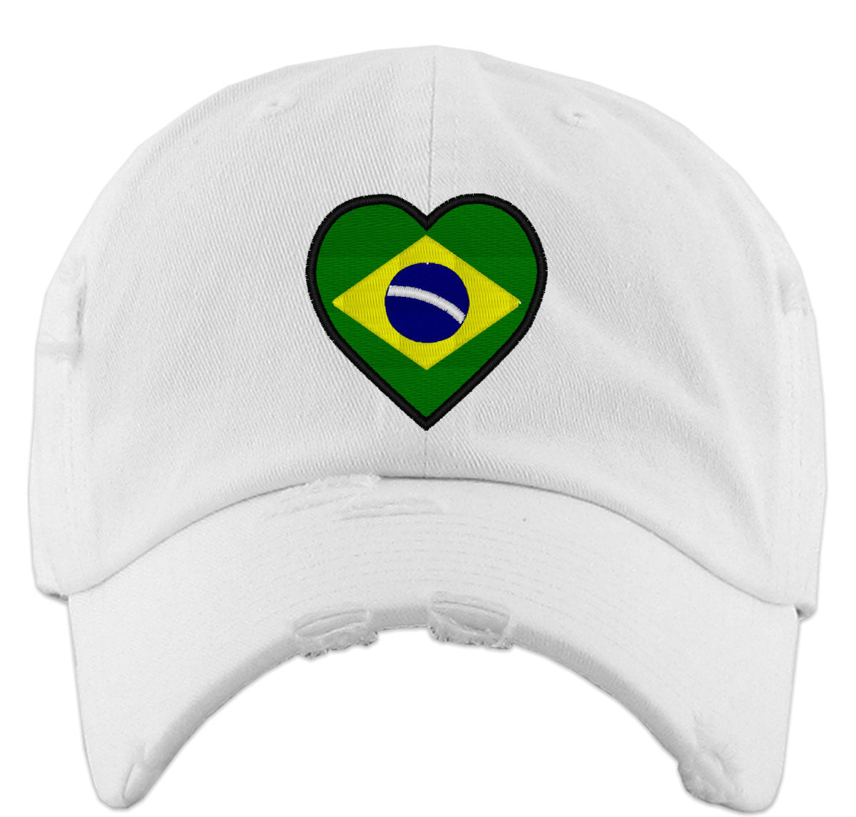 Brazil Heart Vintage Baseball Cap