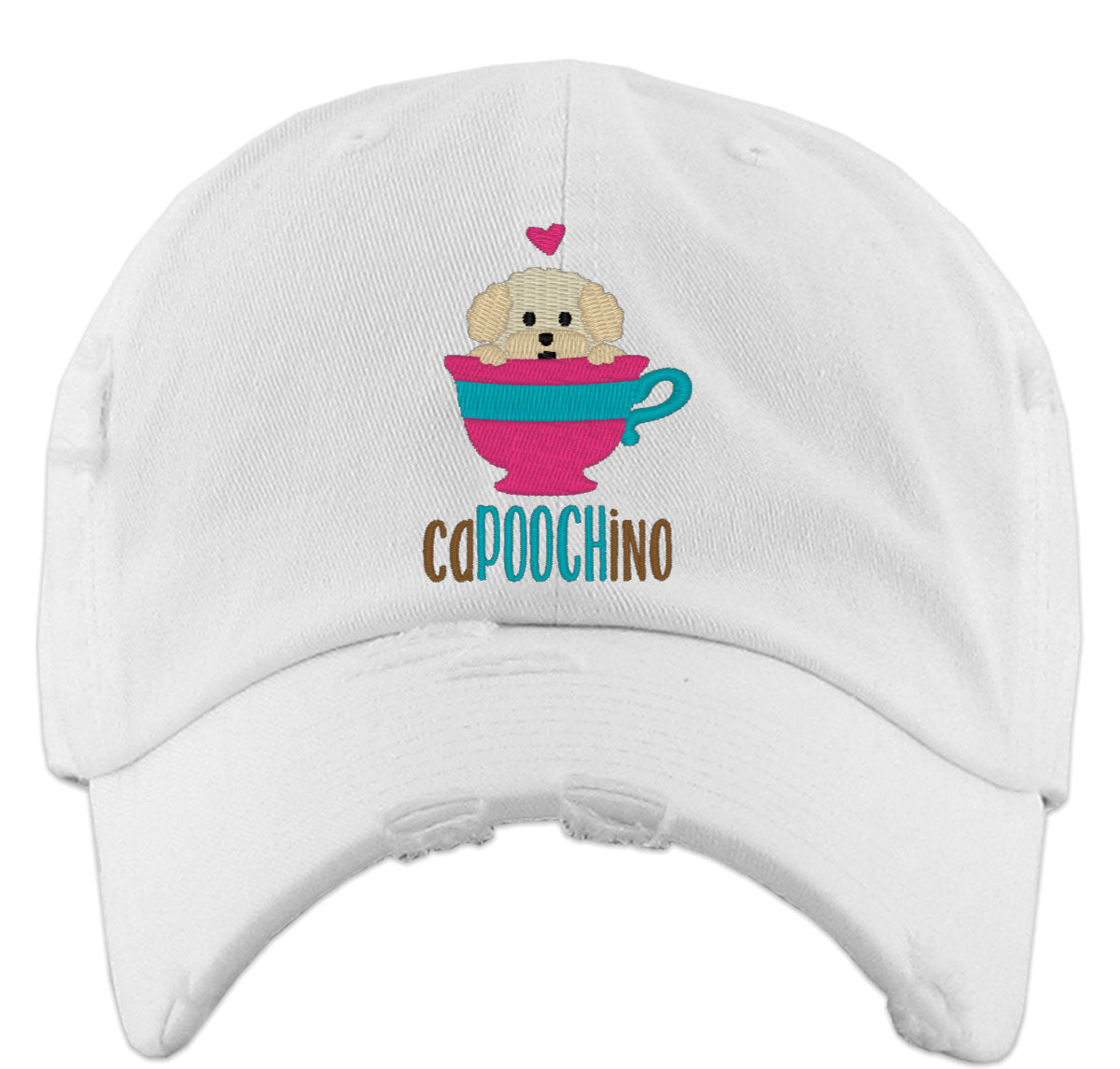 Capoochino Cute Dog Vintage Baseball Cap