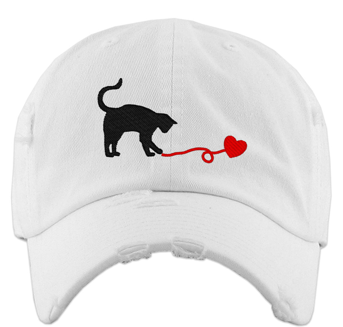 Cat Heart Vintage Baseball Cap