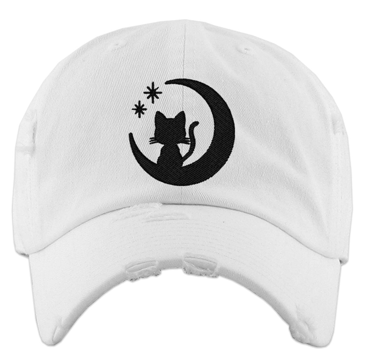 Cat Moon Vintage Baseball Cap