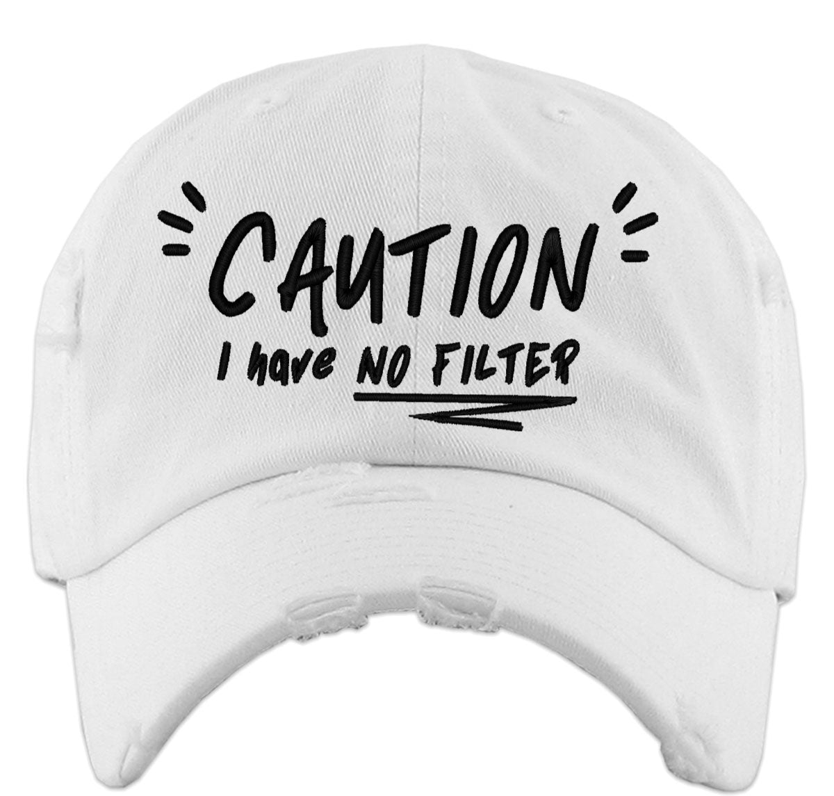 Caution I Have No Filter Vintage Baseball Cap