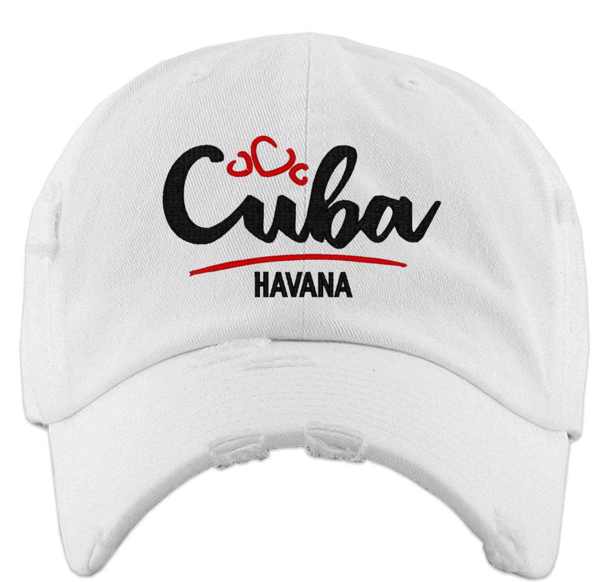 Cuba Typography Vintage Baseball Cap