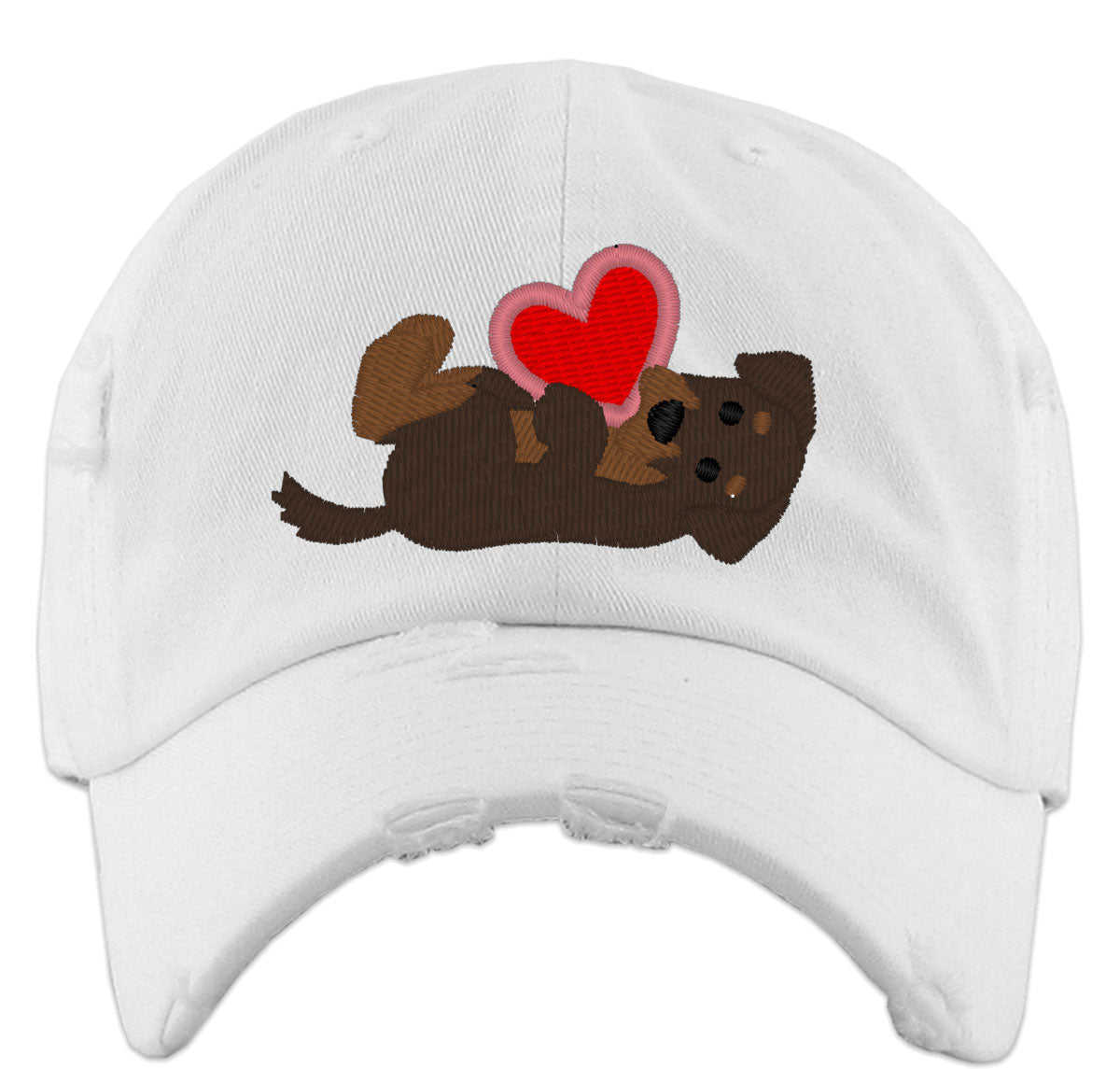 Doberman Puppy Dog Love Vintage Baseball Cap
