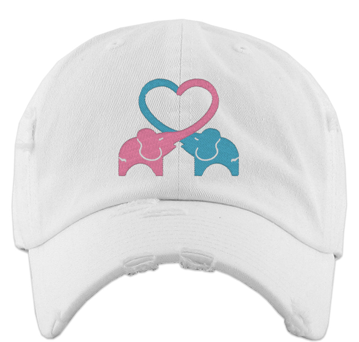 Elephant Hearts Vintage Baseball Cap