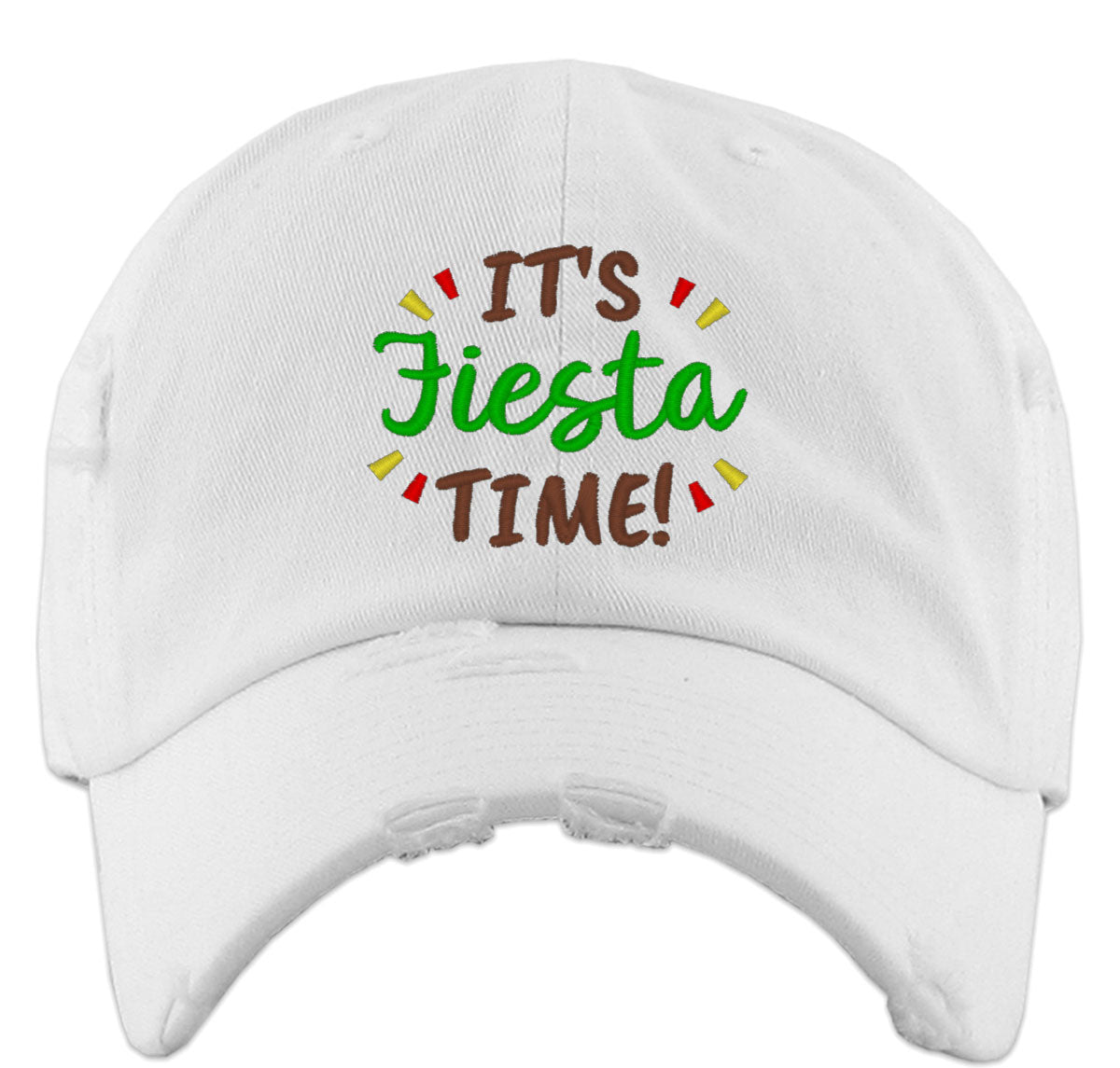 Mexico Symbols It's Fiesta Time Vintage Baseball Cap