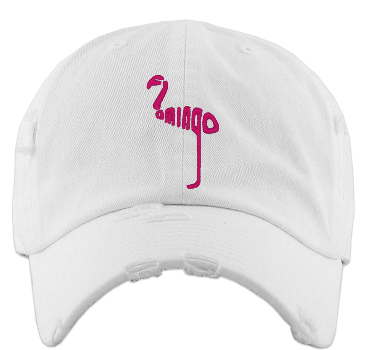 Flamingo Typography Vintage Baseball Cap