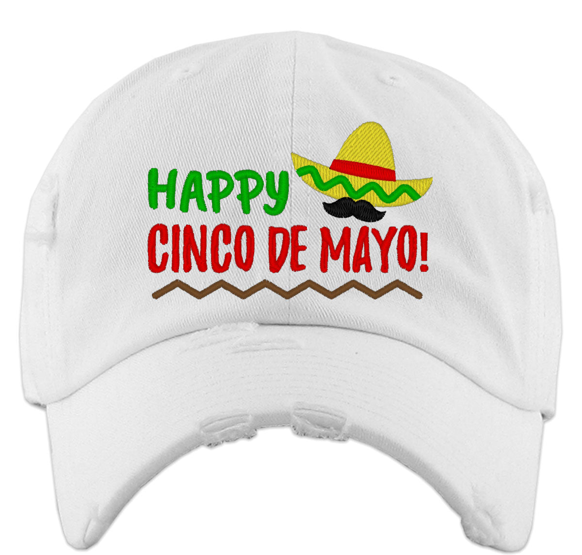 Mexico Symbols Happy Cinco De Mayo Vintage Baseball Cap