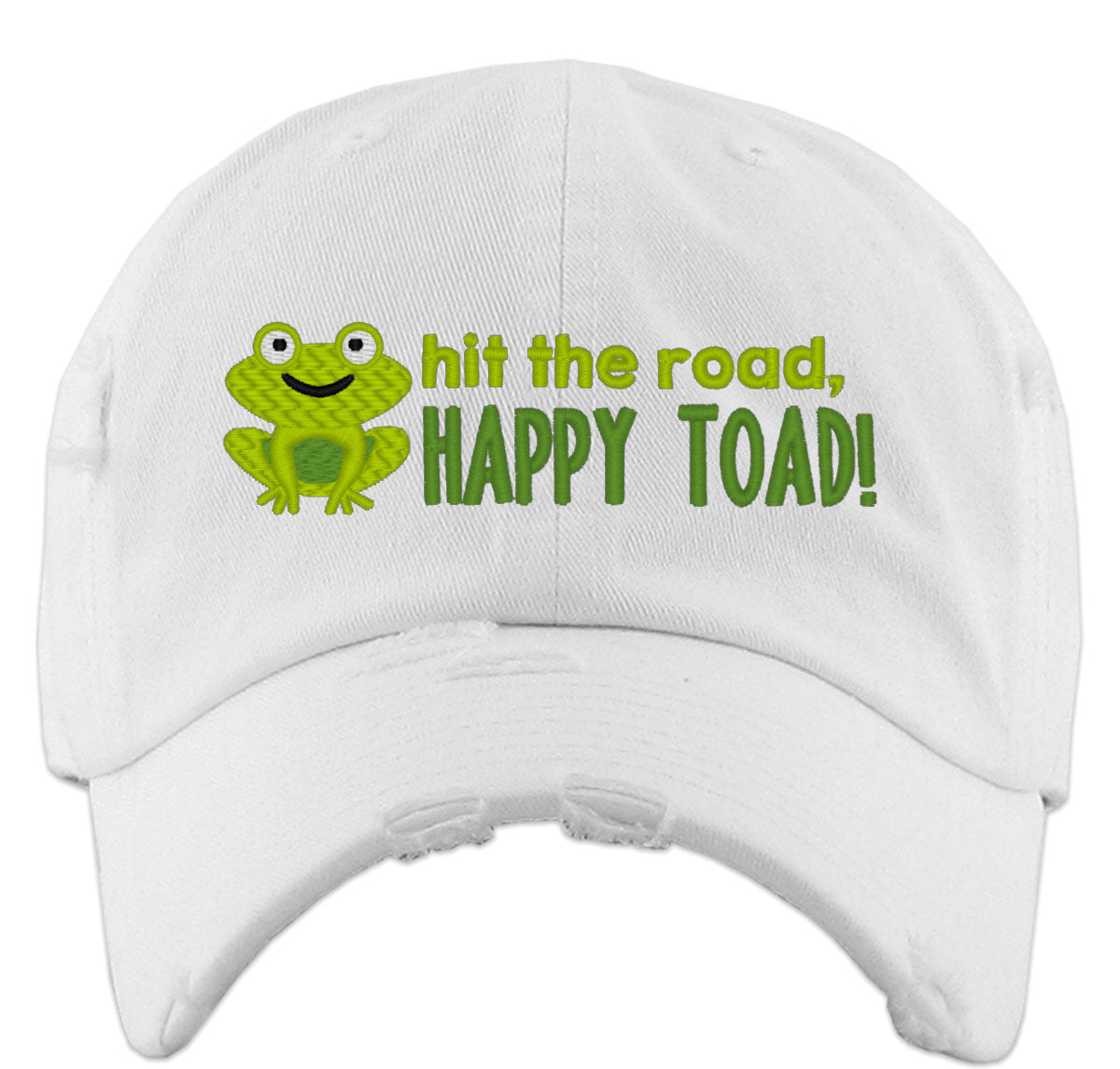 Hit The Road Happy Toad Frog Vintage Baseball Cap