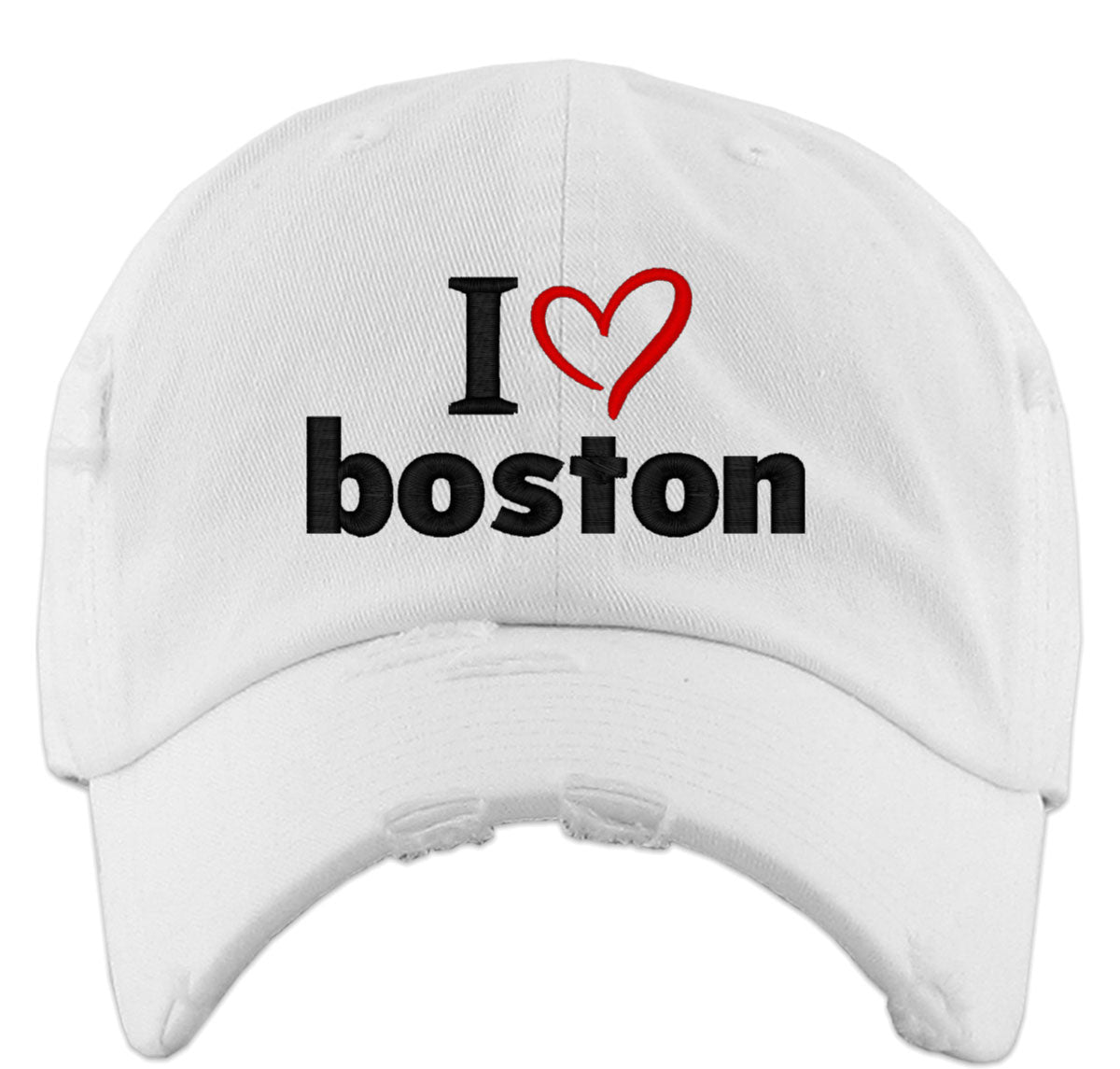 I Love Boston Vintage Baseball Cap