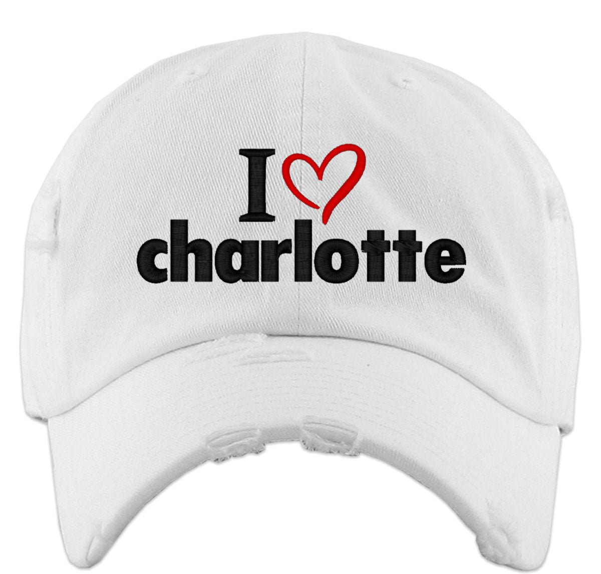 I Love Charlotte Vintage Baseball Cap