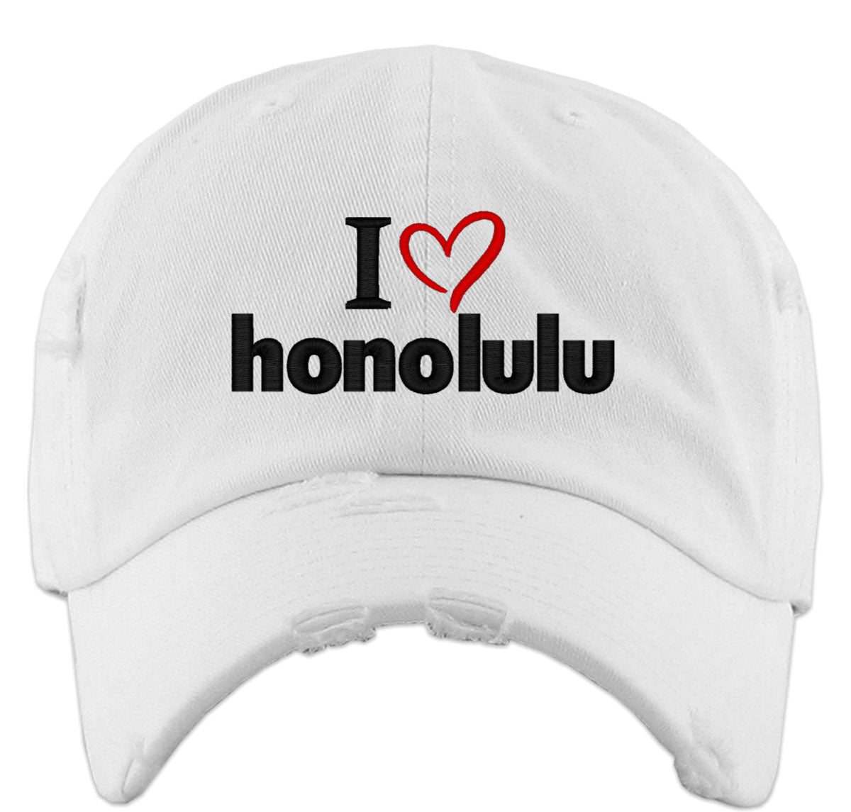 I Love Honolulu Vintage Baseball Cap