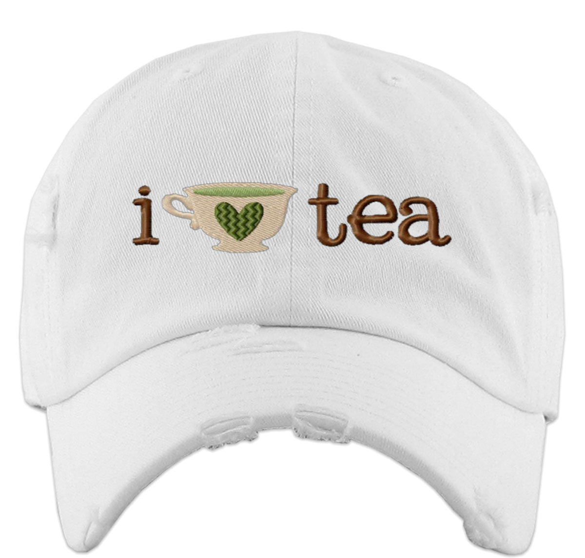 I Love Tea Vintage Baseball Cap
