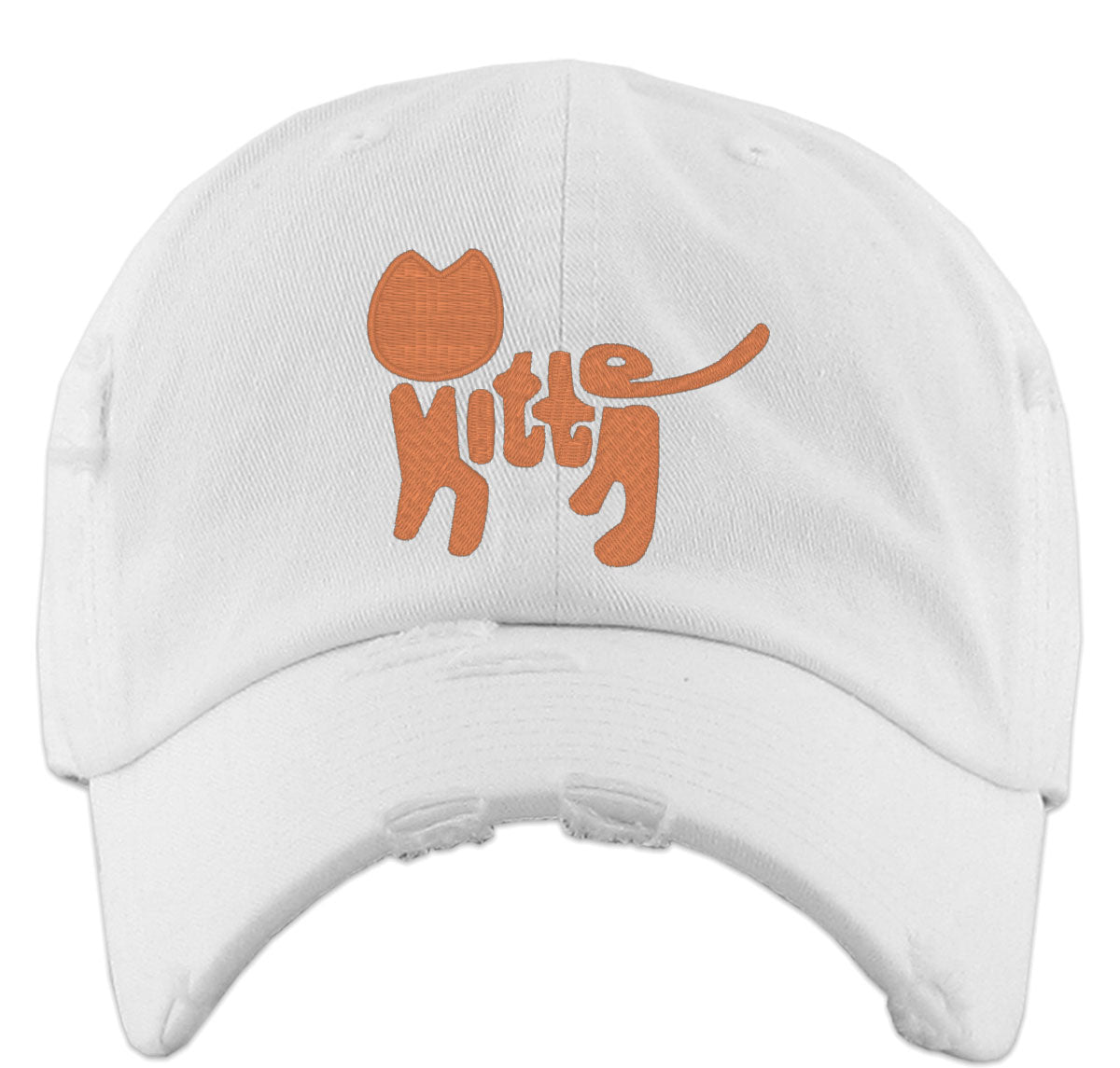 Kitten Cat Typography Vintage Baseball Cap