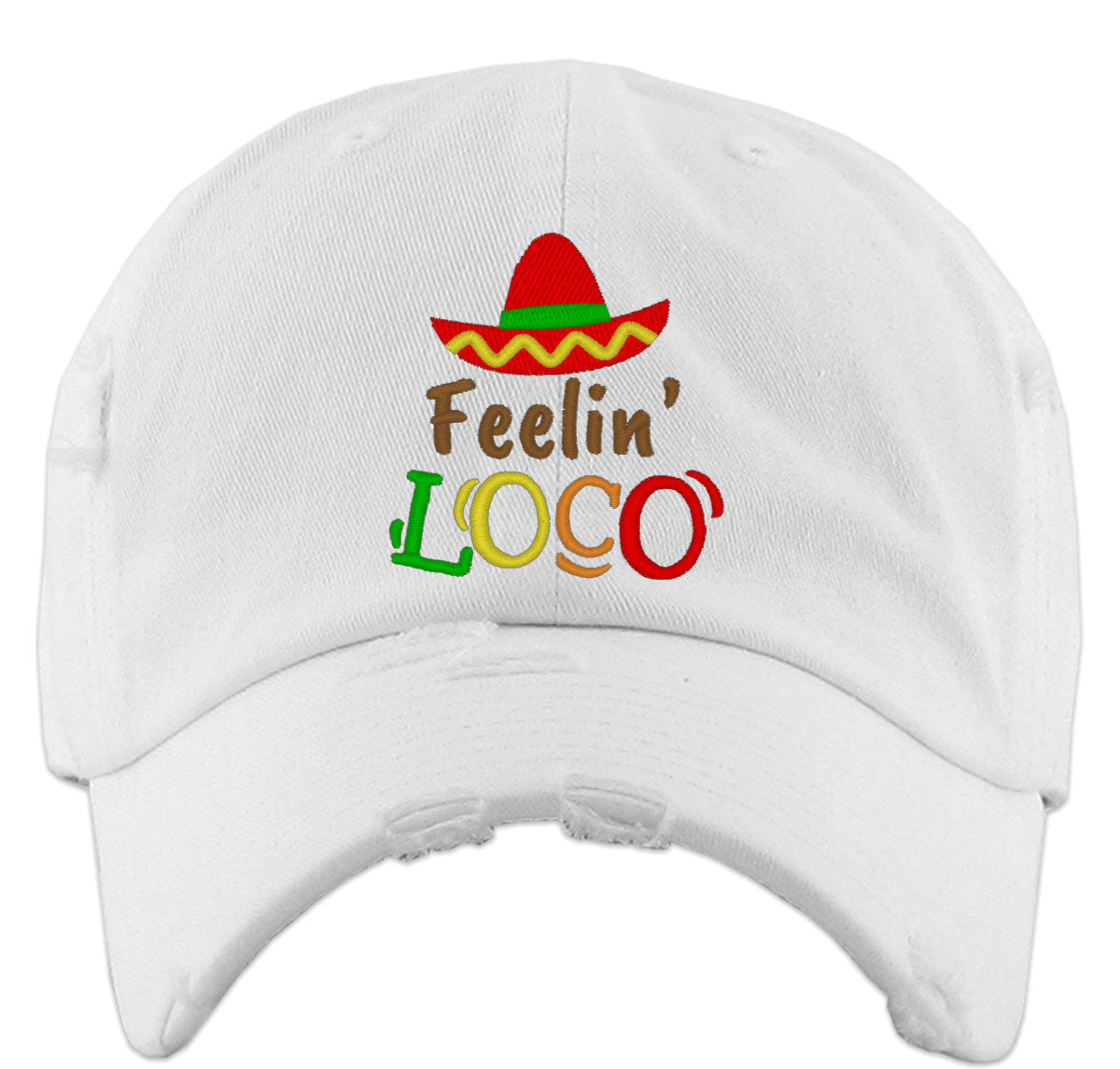 Mexico Symbols Feelin' Loco Vintage Baseball Cap