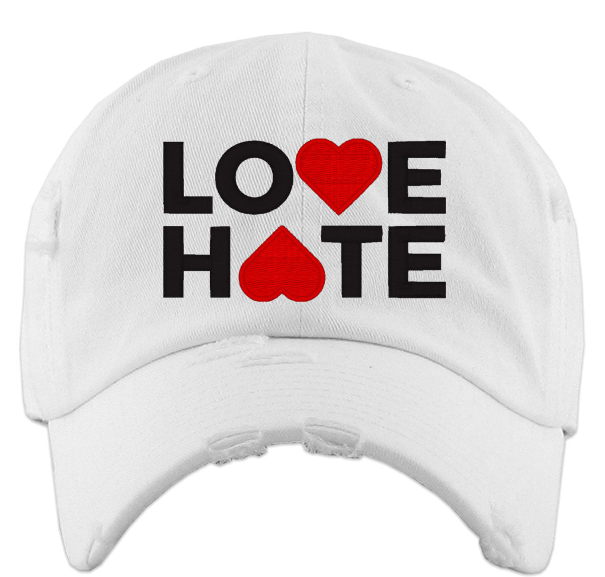 Love Hate Vintage Baseball Cap