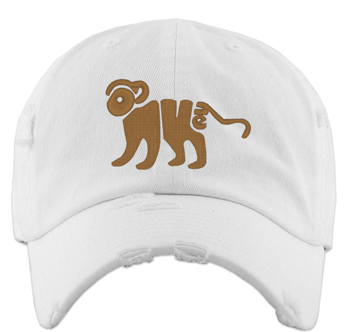 Monkey Typography Vintage Baseball Cap
