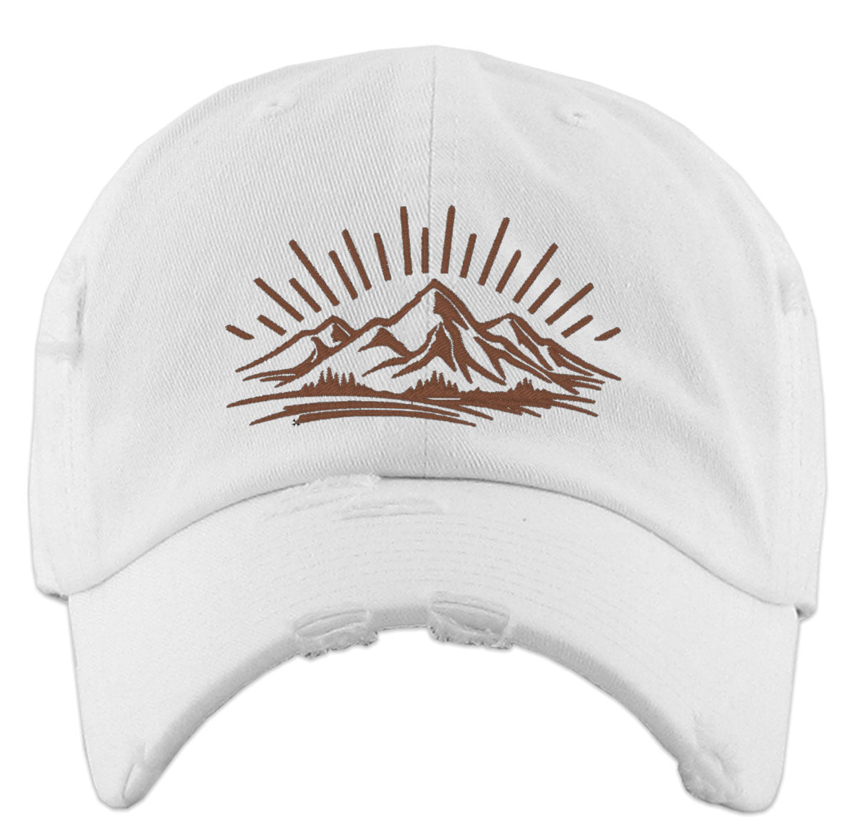 Mountain Outline Silhouette Vintage Baseball Cap