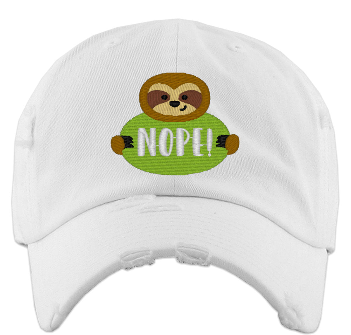 Cute Sloth Nope Vintage Baseball Cap