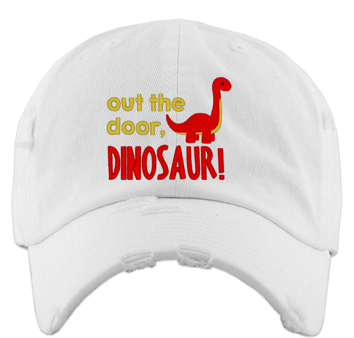 Out The Door Dinosaur Vintage Baseball Cap