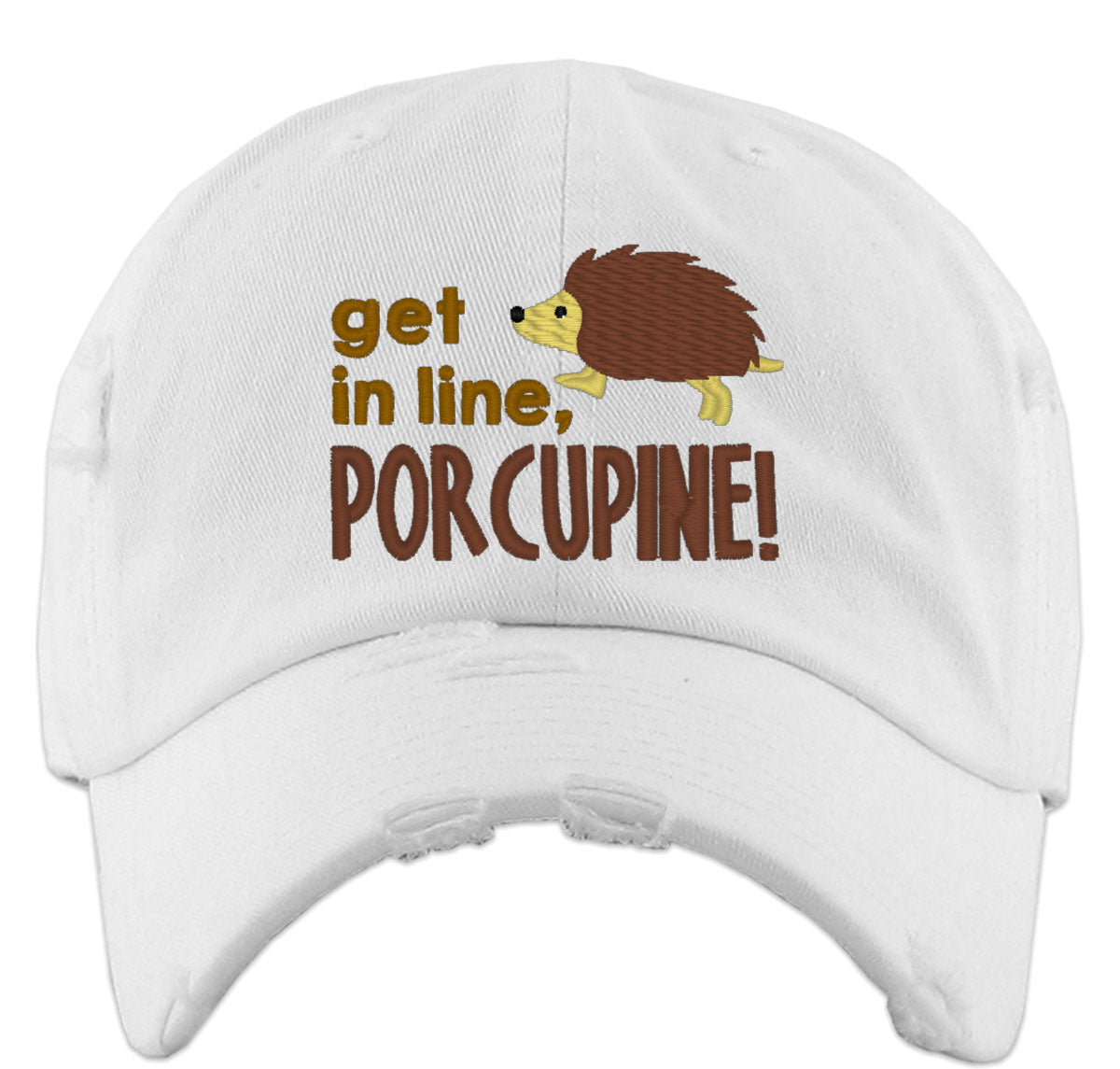 Get In Line Porcupine Vintage Baseball Cap