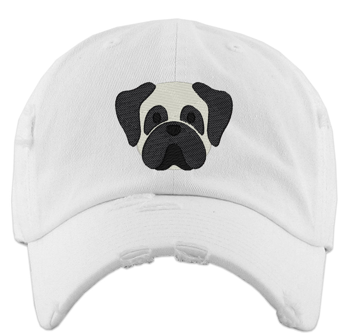 Pug Dog Face Vintage Baseball Cap