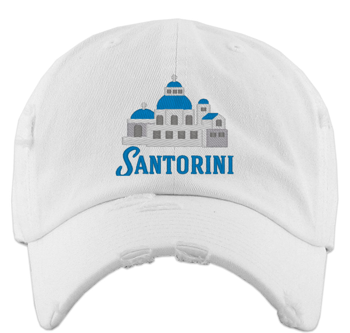 Santorini Greece Vintage Baseball Cap