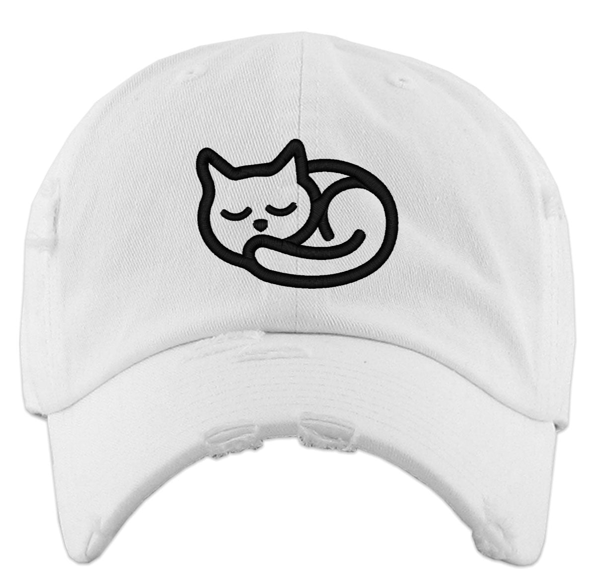 Sleeping Cat Vintage Baseball Cap