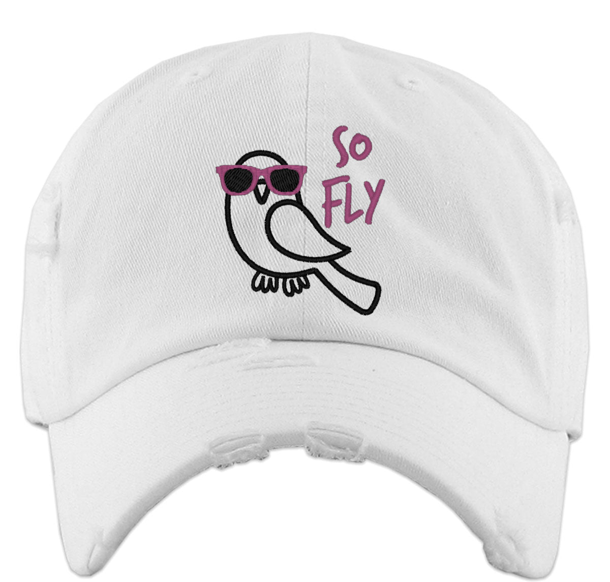 So Fly Cute Bird Vintage Baseball Cap