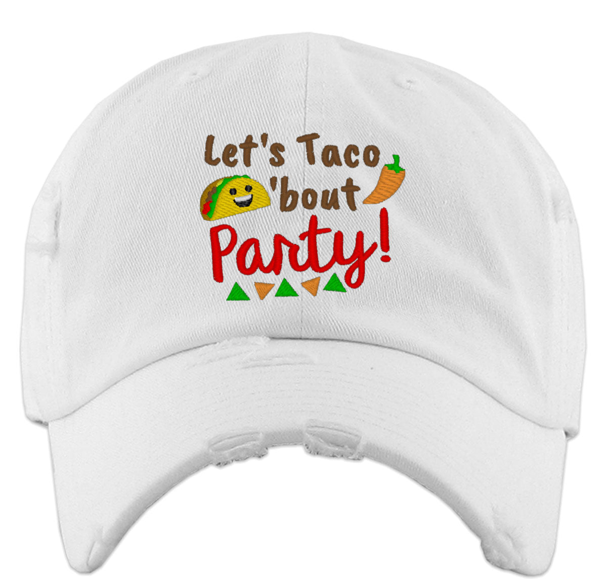 Mexico Symbols Let's Taco About Party Vintage Baseball Cap