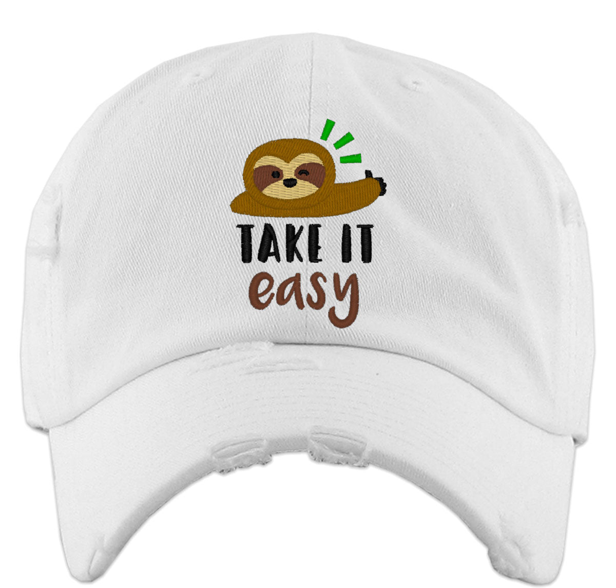 Take It Easy Sloth Vintage Baseball Cap