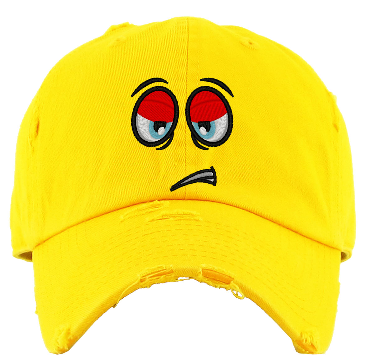 Emoji Bored Face Vintage Baseball Cap
