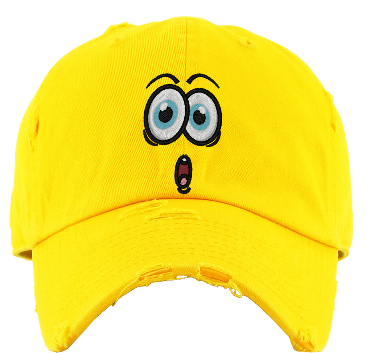 Emoji Surprised Face Vintage Baseball Cap