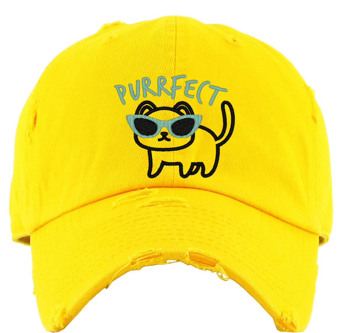 Purrfect Cute Cat Vintage Baseball Cap