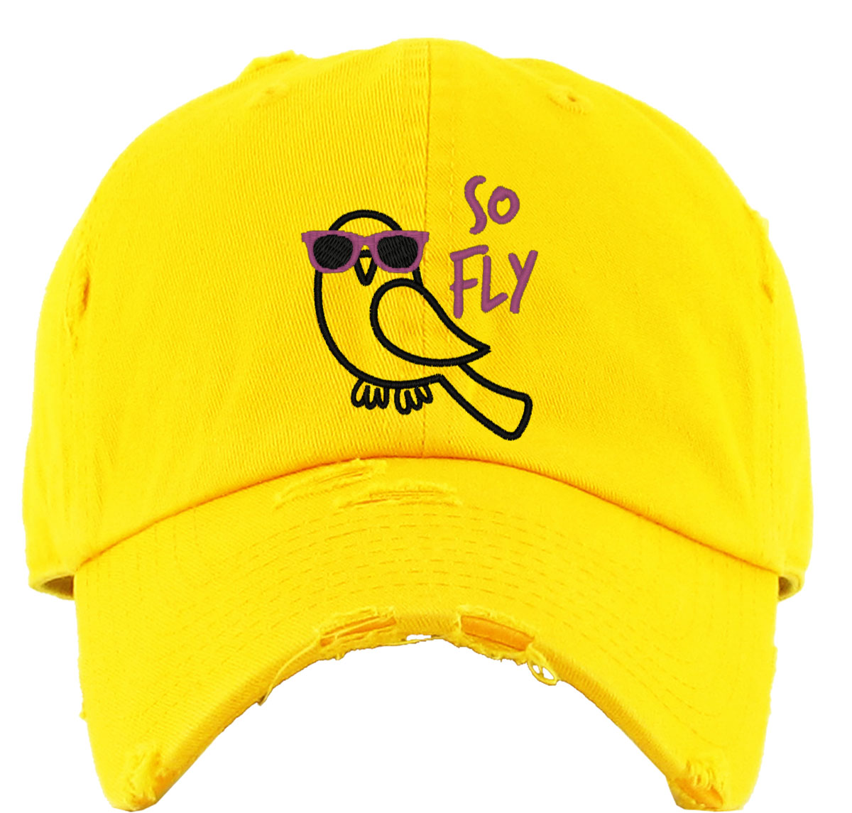 So Fly Cute Bird Vintage Baseball Cap