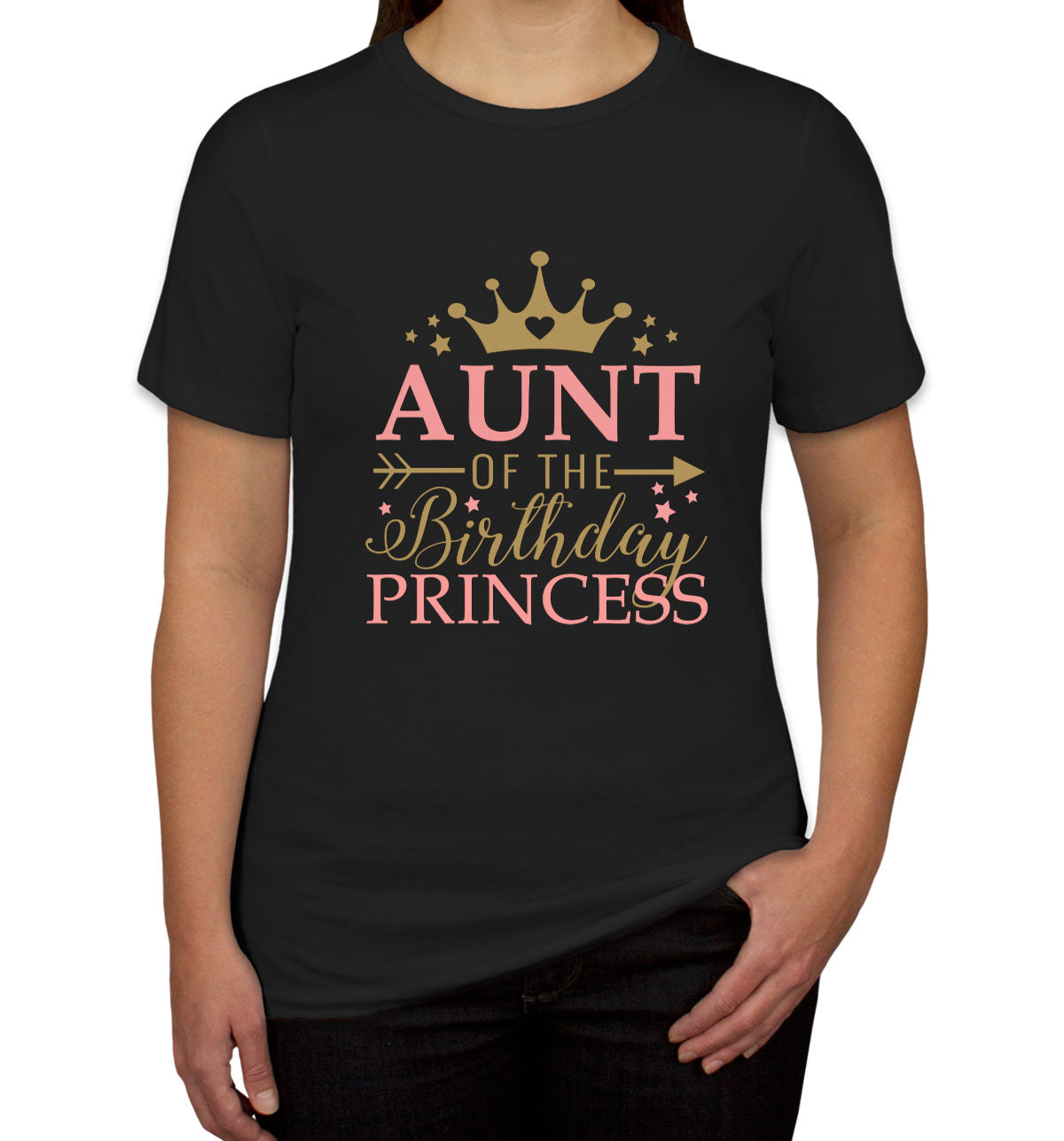 Aunt Of The Birthday Princess Women's V Neck T-shirt