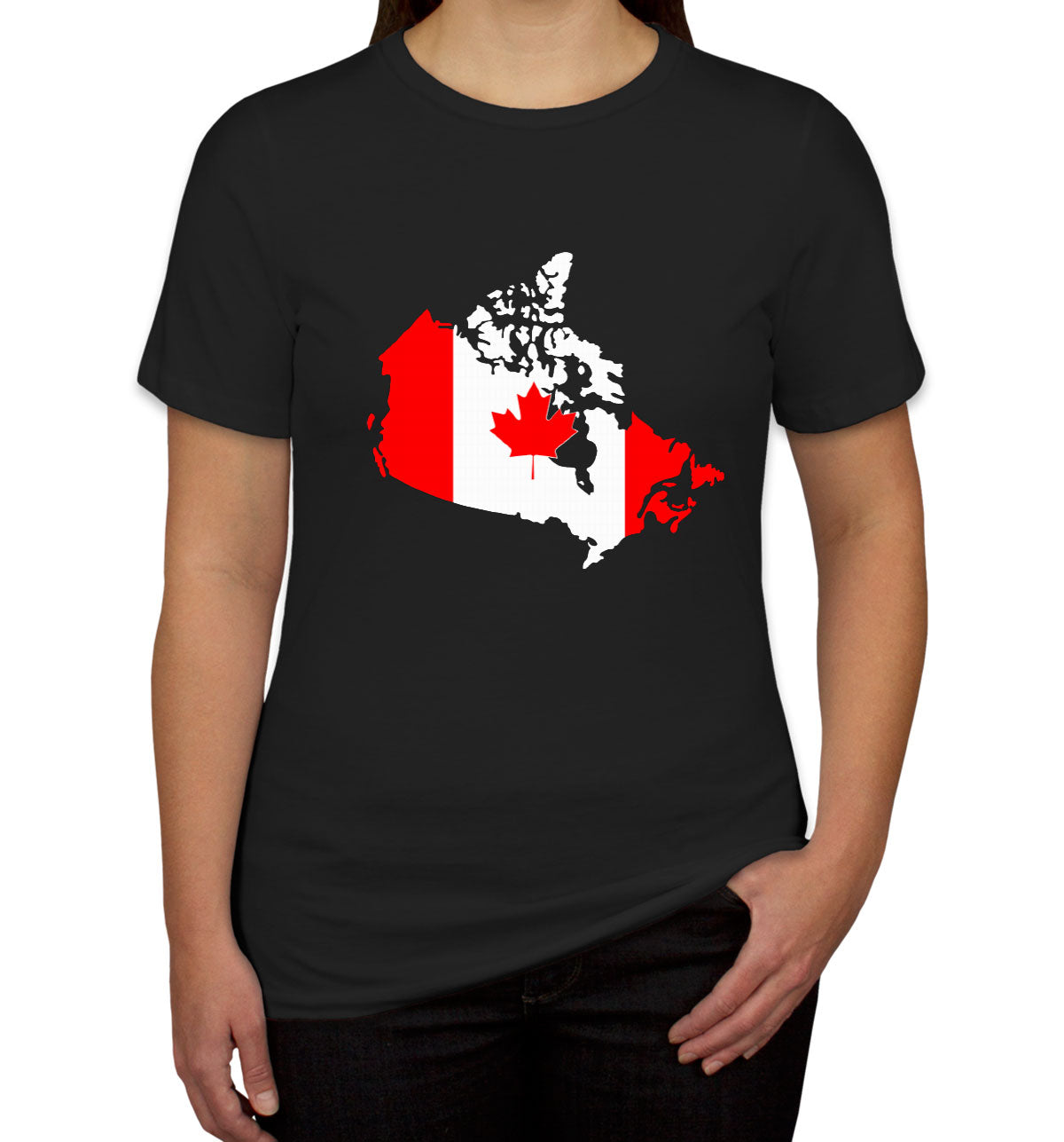 Canada Map Canada Flag Women's T-shirt