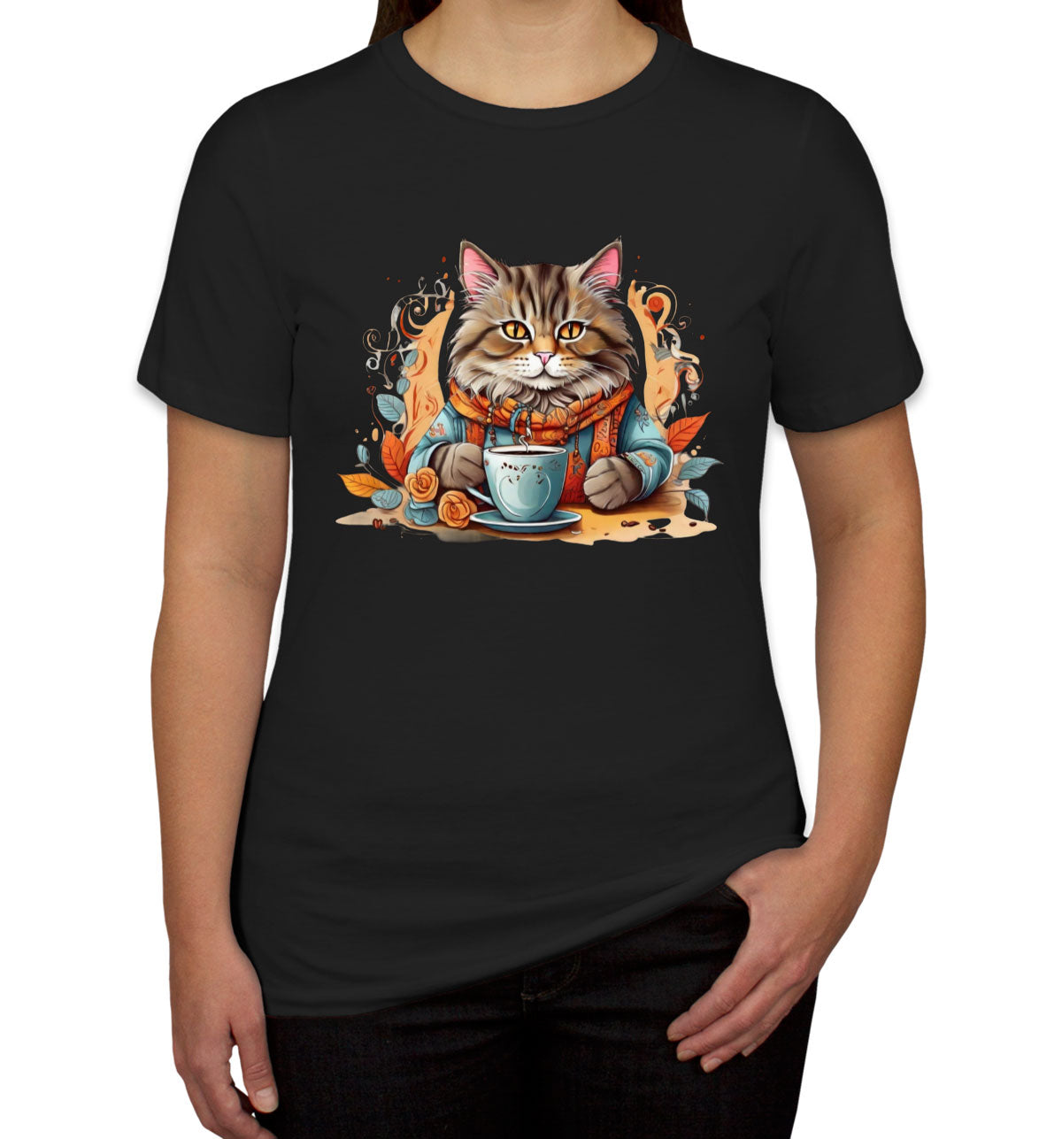 Cat Coffee Lover Women's T-shirt