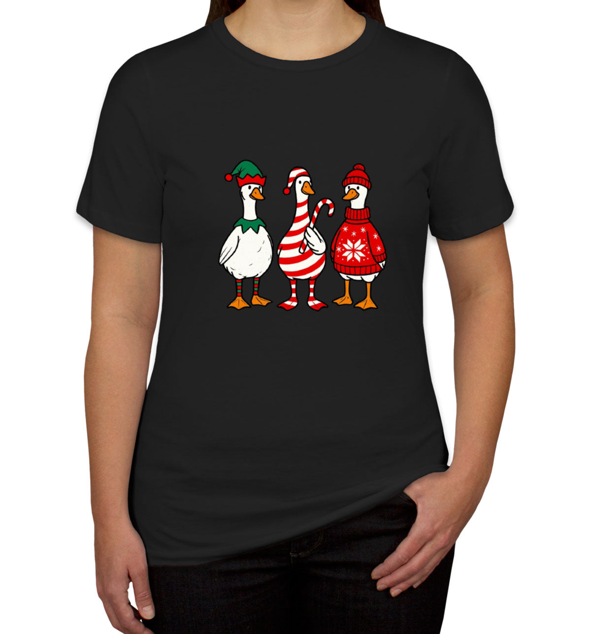 Funny Christmas Gooses Women's T-shirt
