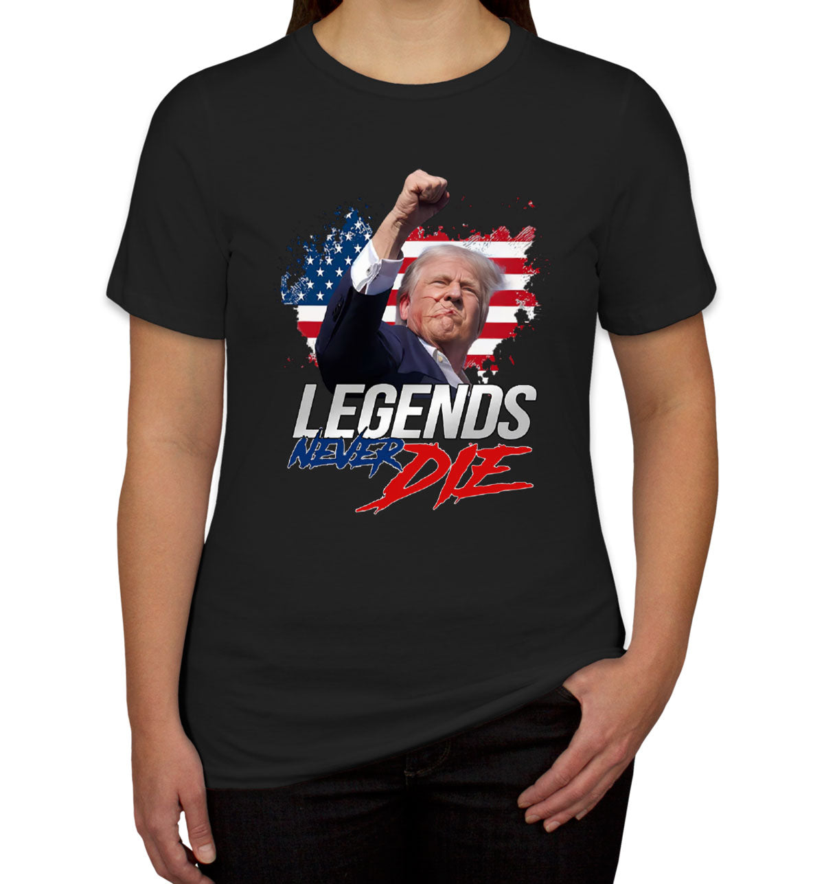 Legends Never Die Trump Women's T-shirt