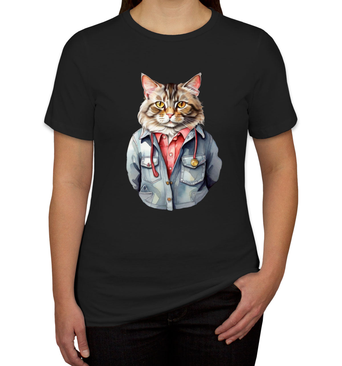 Cool Orange Cat Women's T-shirt